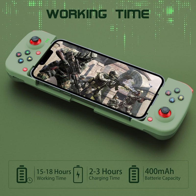 Joso وحدة تحكم الهاتف لجهاز iPhone/Android تدعم غلاف الهاتف، وحدة تحكم الألعاب المحمولة بتصميم مريح - جهاز تحكم لاسلكي للألعاب السحابية ولعب PS عن بُعد - Image 5